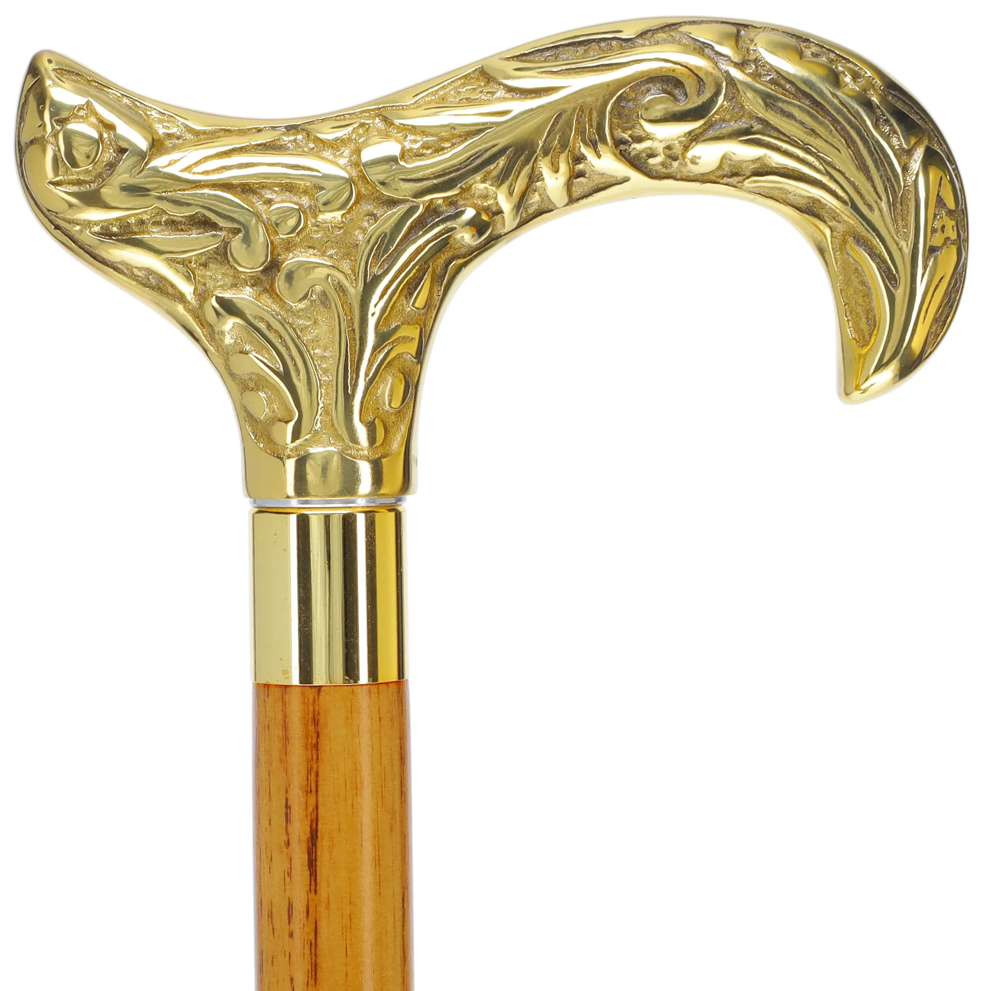 Premium Brass Derby Handle Cane: Stained Custom Color Shaft