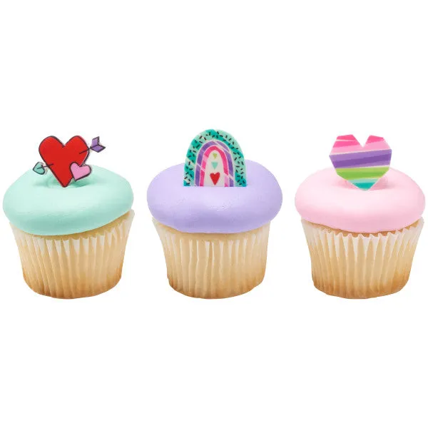 Rainbow Love Sweet Décor® Printed Edible Decorations