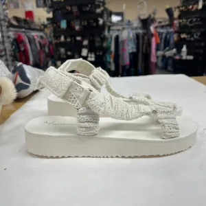 Sandals Flats By Anthropologie In White, Size:8.5