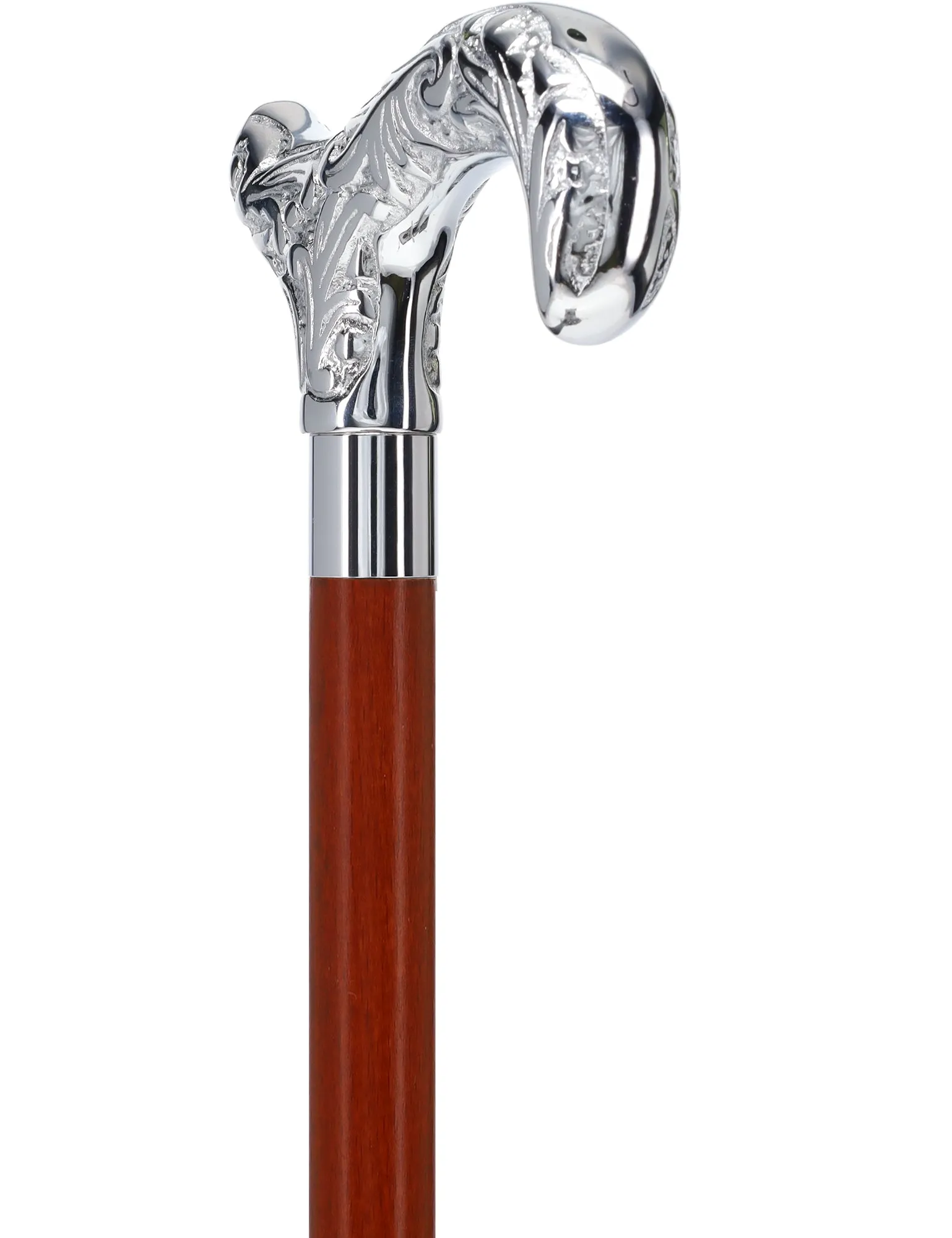 Scratch and Dent Derby Premium Chrome Brass Cane - Custom Shaft & Collar V2362