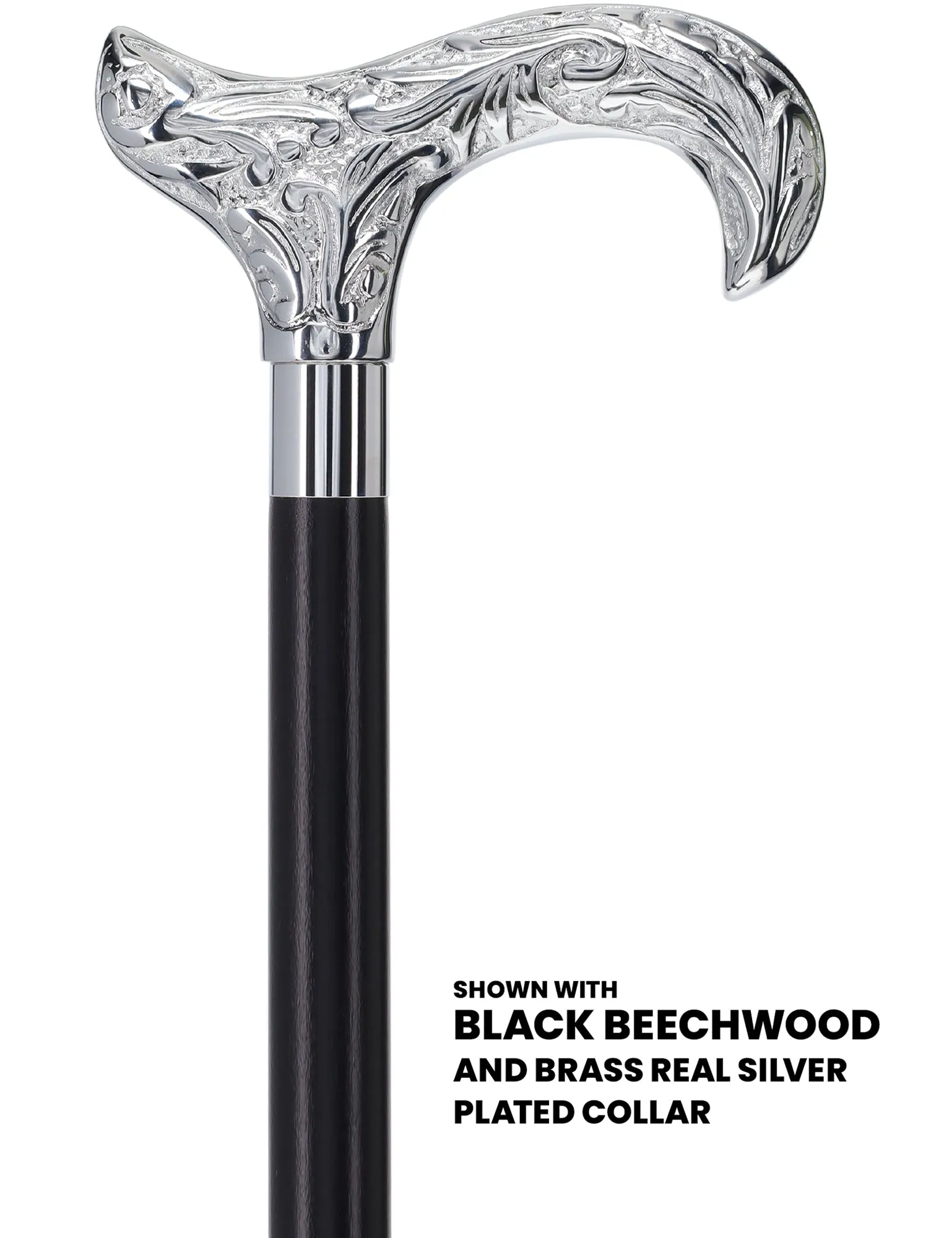 Scratch and Dent Derby Premium Chrome Brass Cane - Custom Shaft & Collar V2362