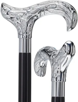 Scratch and Dent Derby Premium Chrome Brass Cane - Custom Shaft & Collar V2362