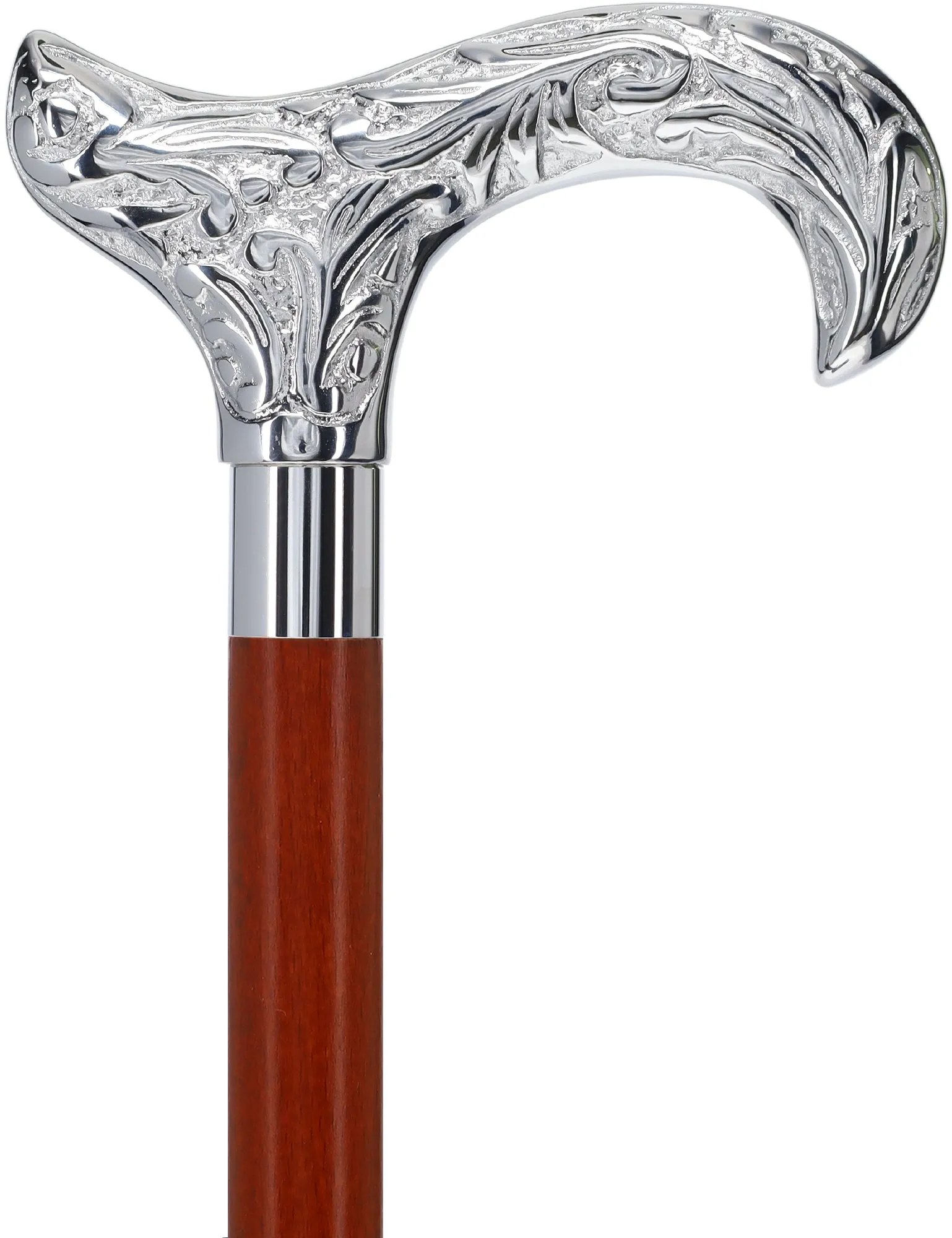 Scratch and Dent Derby Premium Chrome Brass Cane - Custom Shaft & Collar V2362