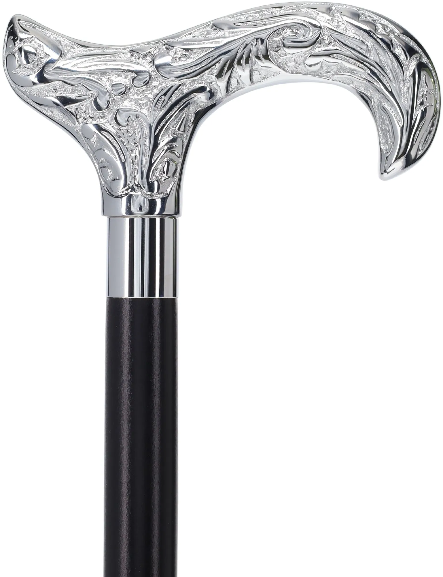 Scratch and Dent Derby Premium Chrome Brass Cane - Custom Shaft & Collar V2362