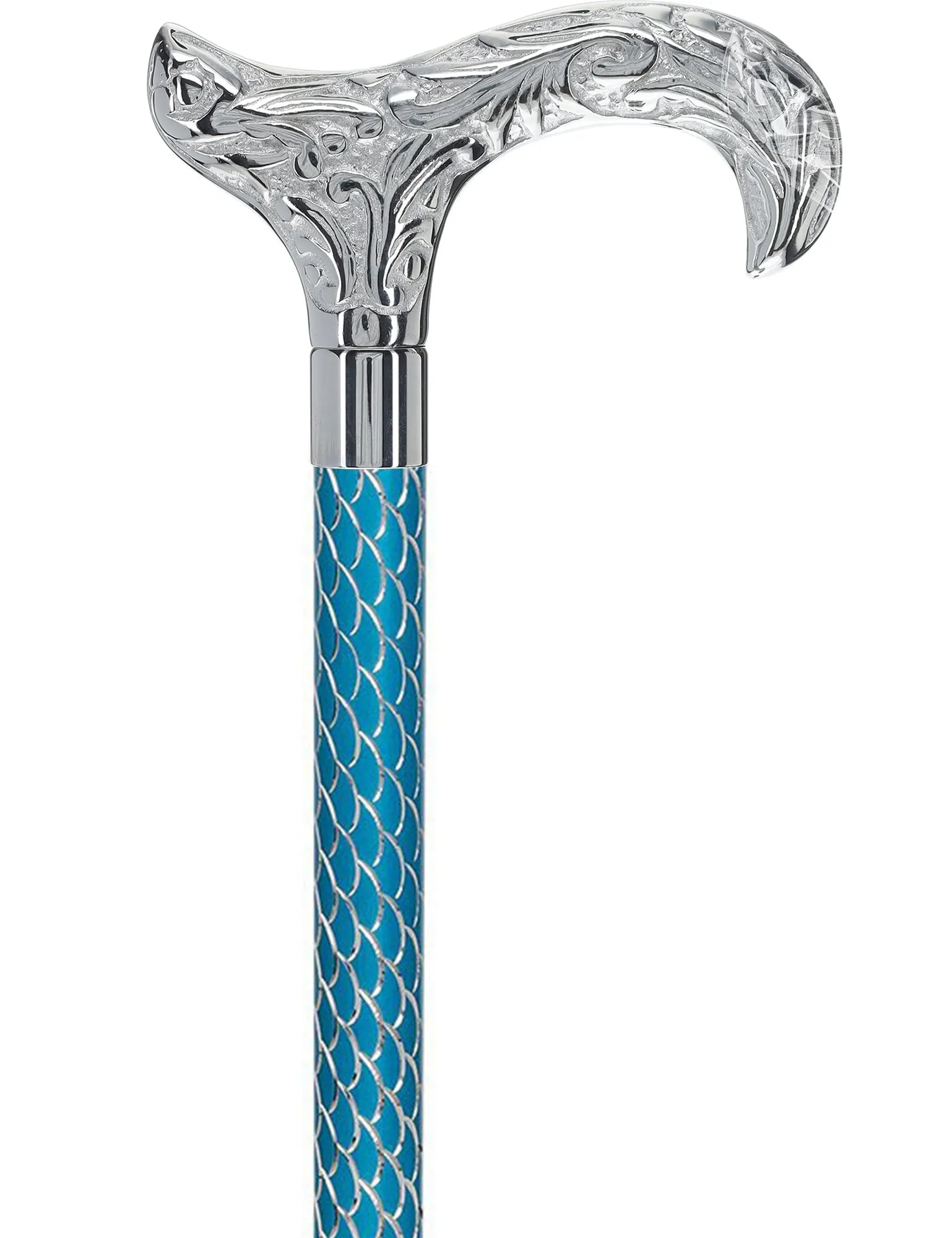 Scratch and Dent Derby Premium Chrome Brass Cane: Laser-Etched Custom Shaft V2347