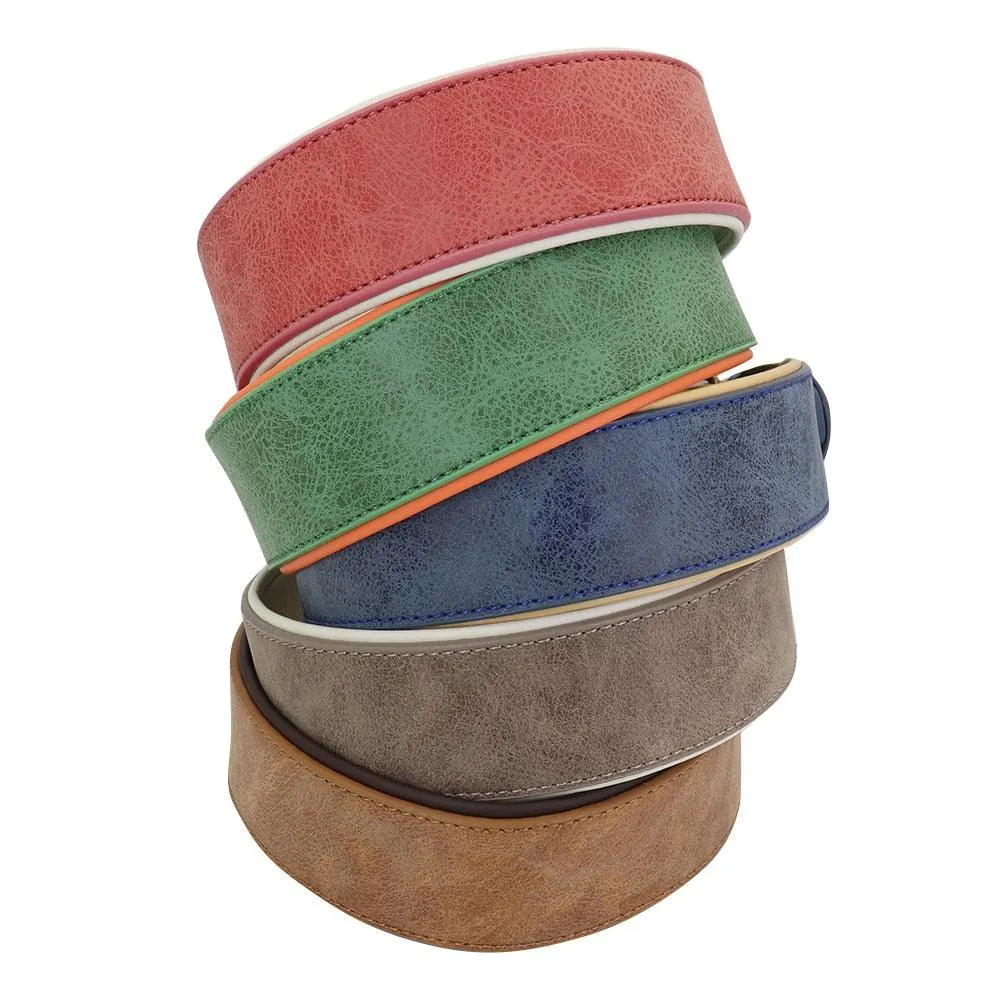 Soft Padded Wide Leather Dog Collar