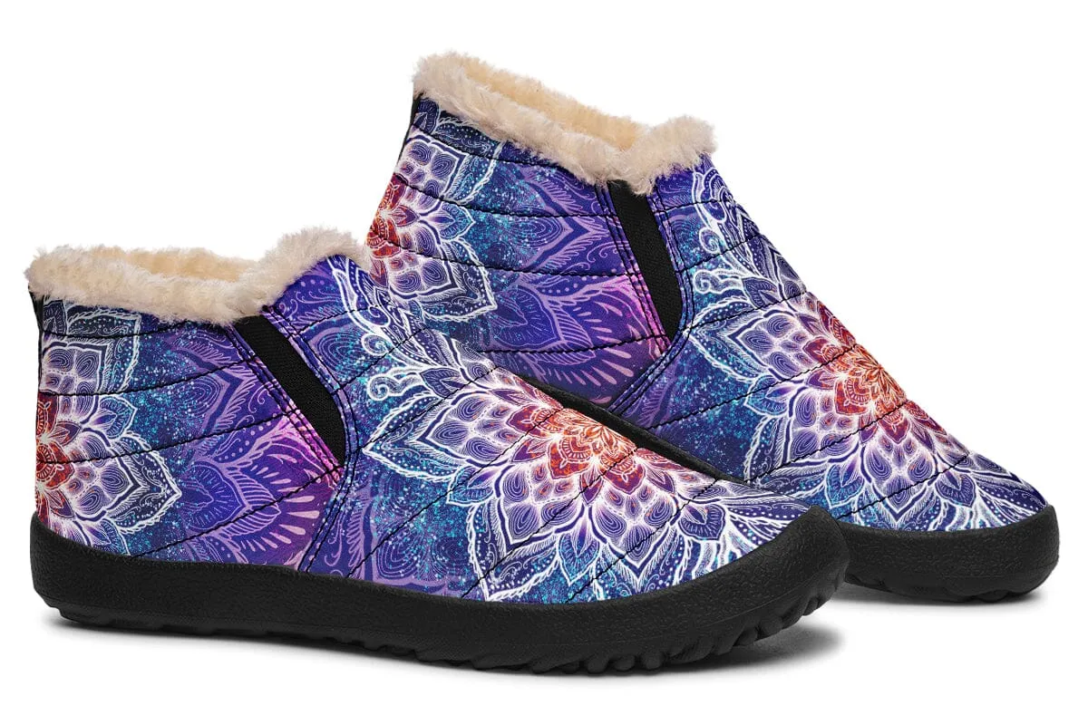 Spark Of Joy Mandala Winter Slippers