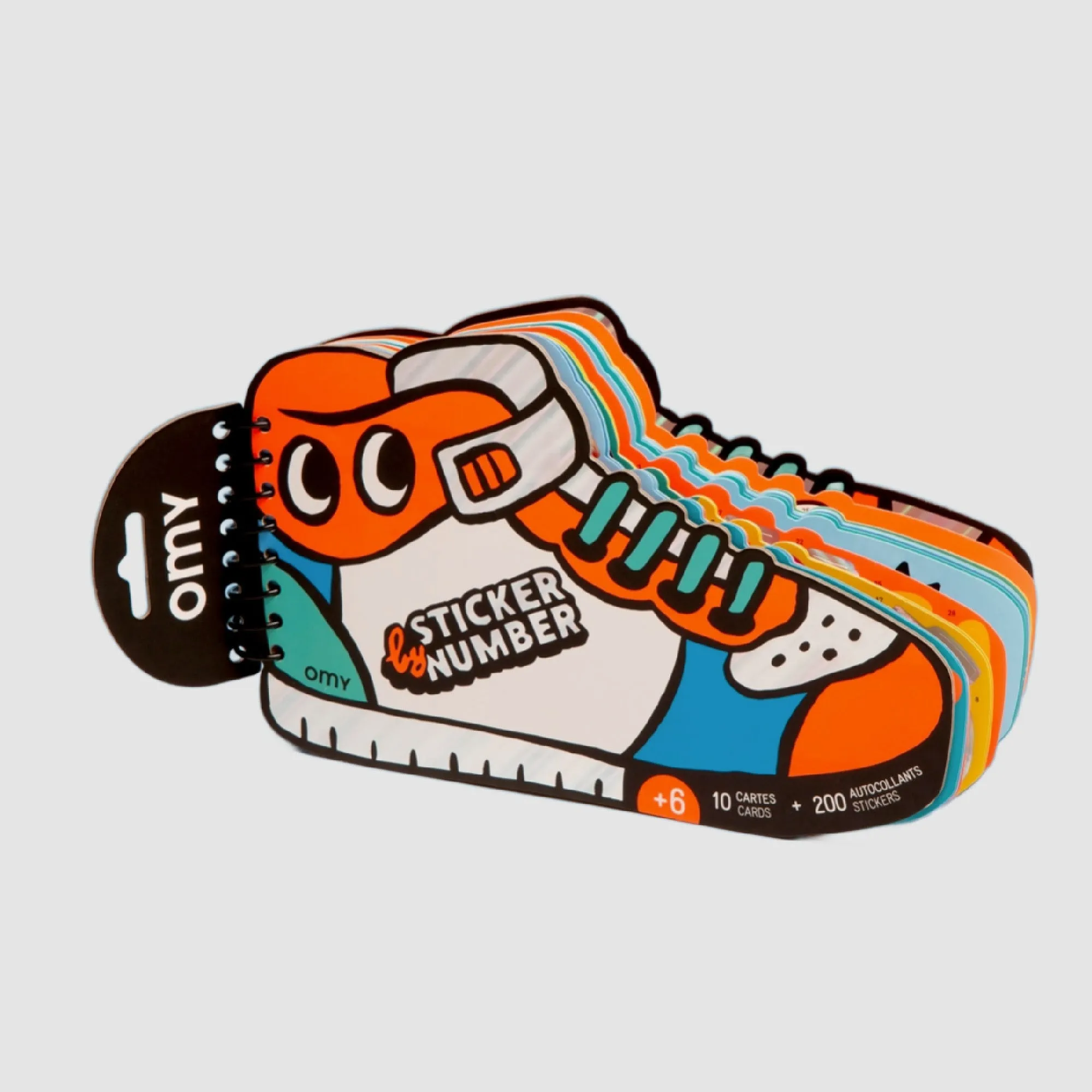 Sticker by Number Postcard Book - Sneakers