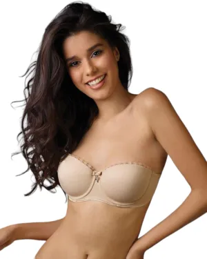 Strapless soft pad minimizer bra