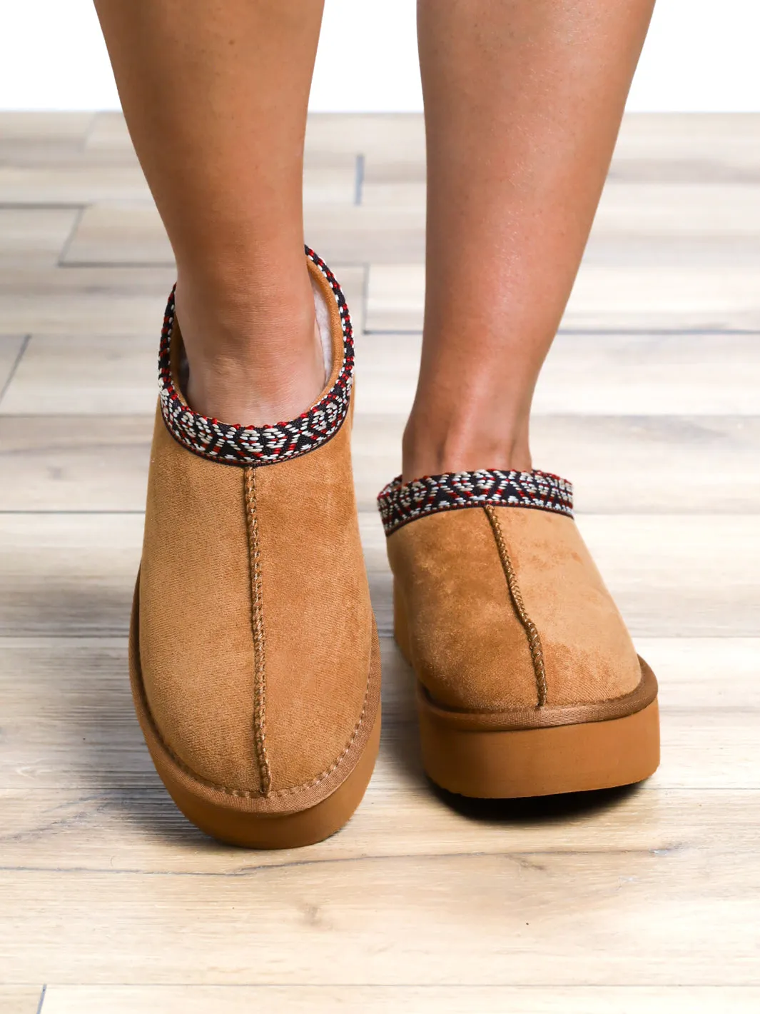 Take Your Bets Platform Slip-On Booties- Final Sale